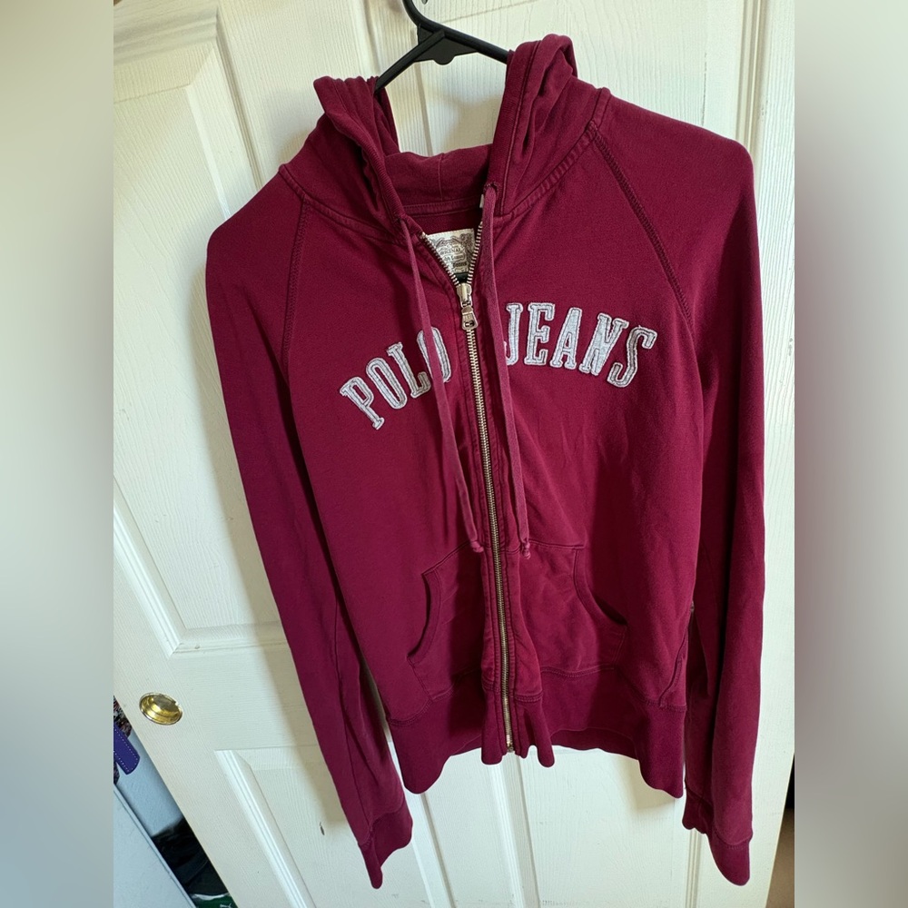 Ralph Lauren Polo Jeans Burgundy Hoodie